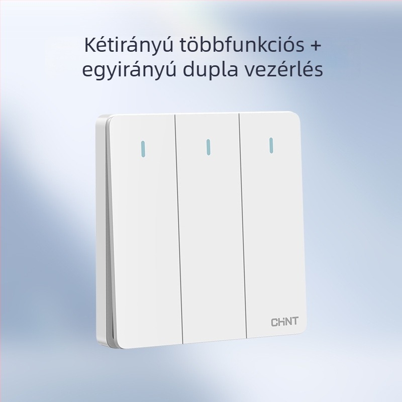 Chint rejtett falra épített kapcsoló és aljzat, panel 1 modul, 5 lyuk, krémszínű, fehér 6C