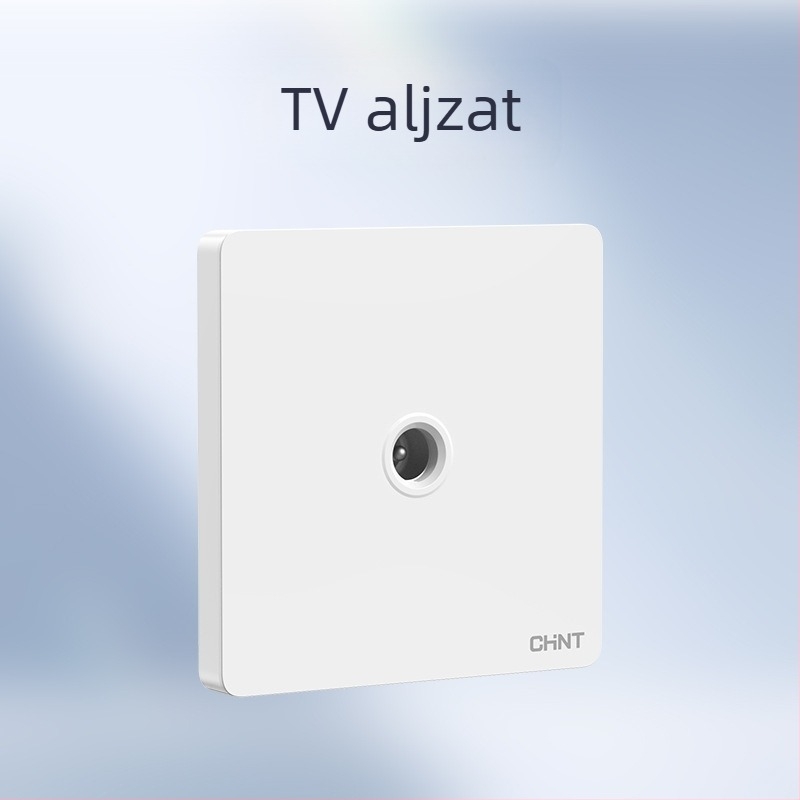 Chint rejtett falra épített kapcsoló és aljzat, panel 1 modul, 5 lyuk, krémszínű, fehér 6C