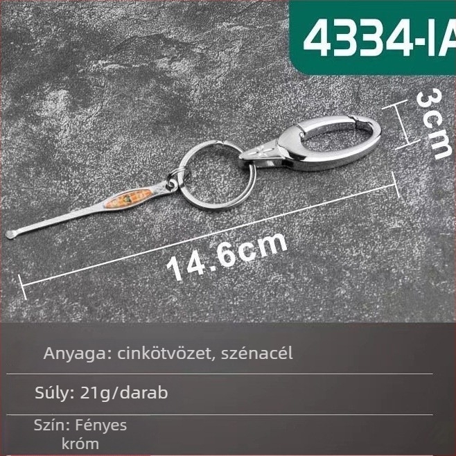 Strong Man hordozható rozsdamentes acél fülkanál kulcstartó