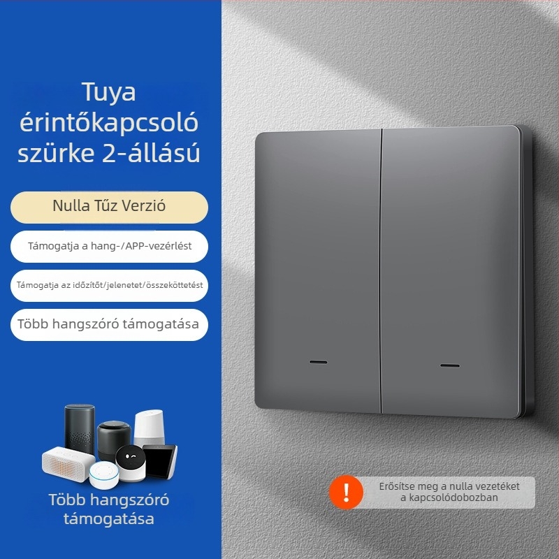 Zhengshang B1 Tuya intelligens kapcsoló, WiFi vezeték nélküli távirányítású hangpanel, európai szabvány