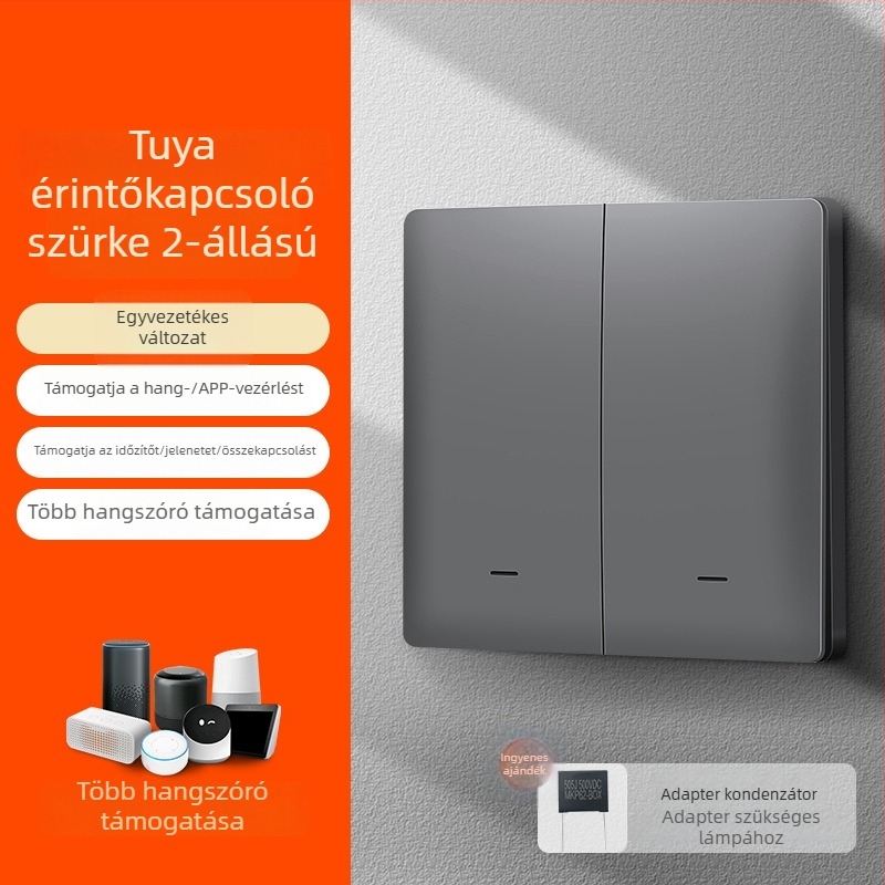 Zhengshang B1 Tuya intelligens kapcsoló, WiFi vezeték nélküli távirányítású hangpanel, európai szabvány
