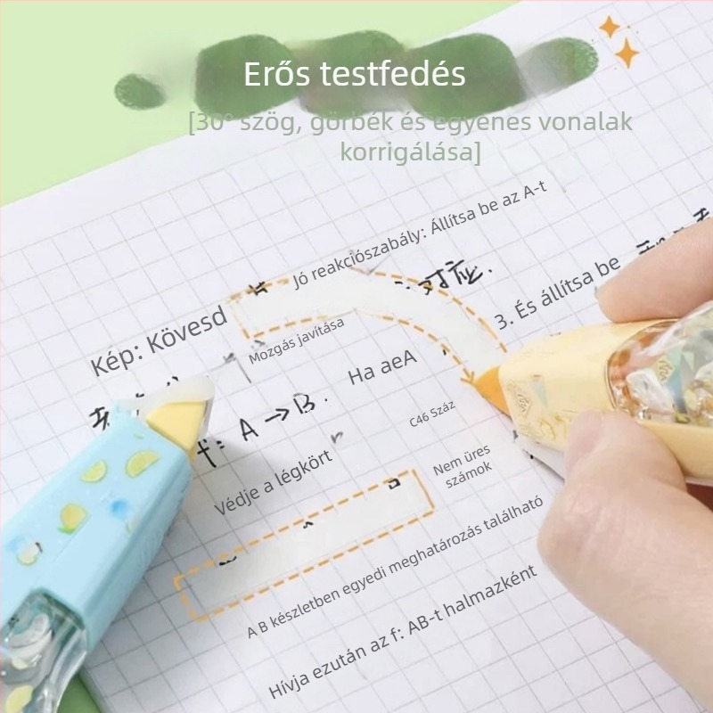 Polex Sweet Time korrektor szalag – limitált kiadás, nagy kapacitás, cserélhető mag, aranyos gyümölcs minta