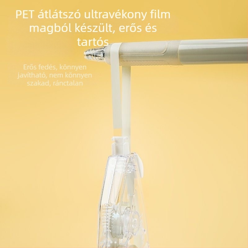 Lepusheng 90983 Bézs Csendes Korrekciós Szalag, 30 m – Irodára és Diákoknak, Ultra-vékony Film, Szakadásmentes, Tartós