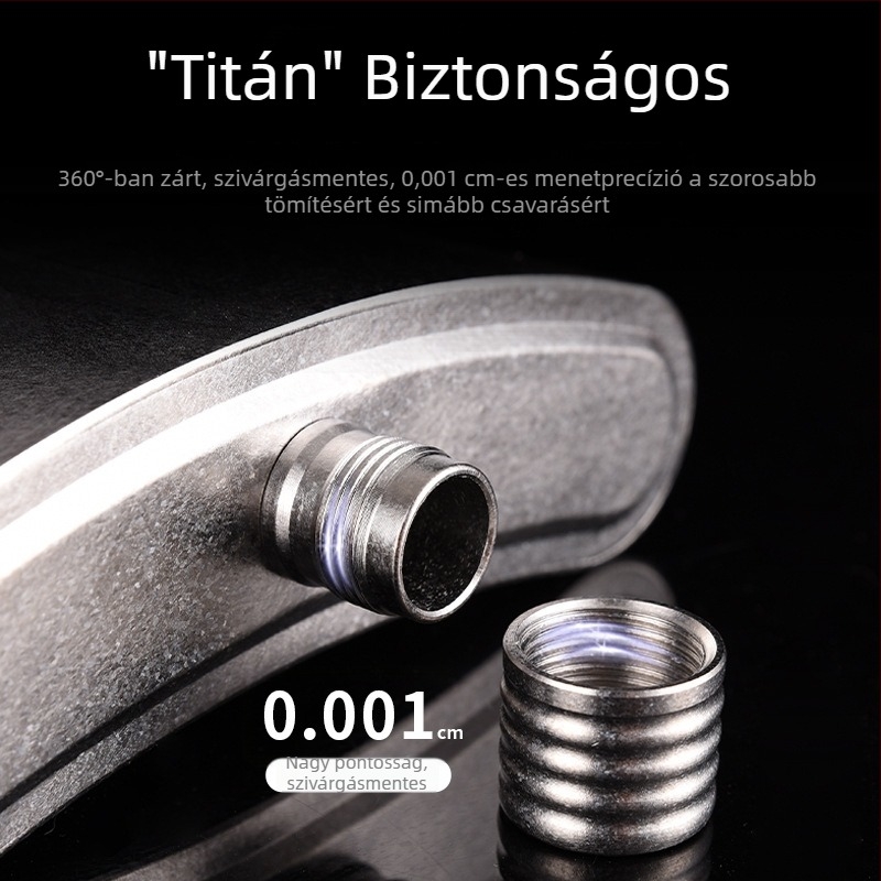 Hordozható tiszta titán borosflaska, 2,5 kg, hordó stílusú kialakítás, otthoni használatra.