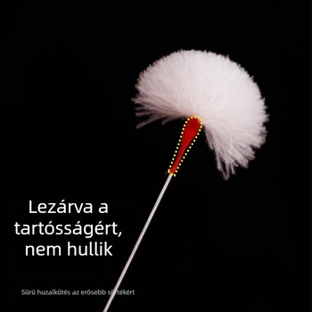 Professzionális fültisztító készlet libatollal, fültisztító eszköz, fülkanál, ezüst tű, libatollos eszköz