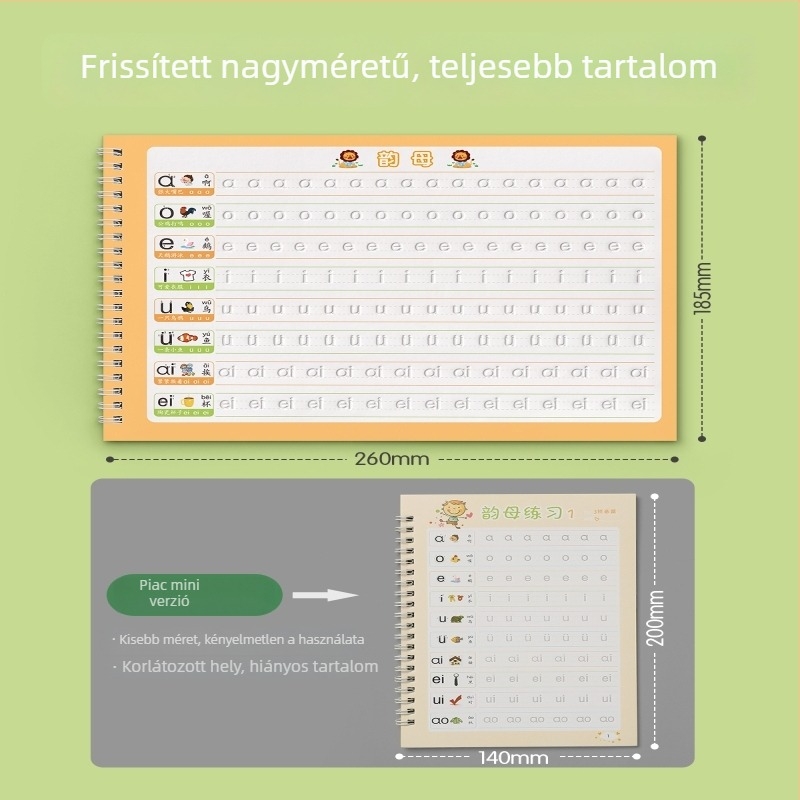 Digitális írásgyakorló könyv gyerekeknek hornyolt tollvezérléssel, kezdőknek és óvodásoknak