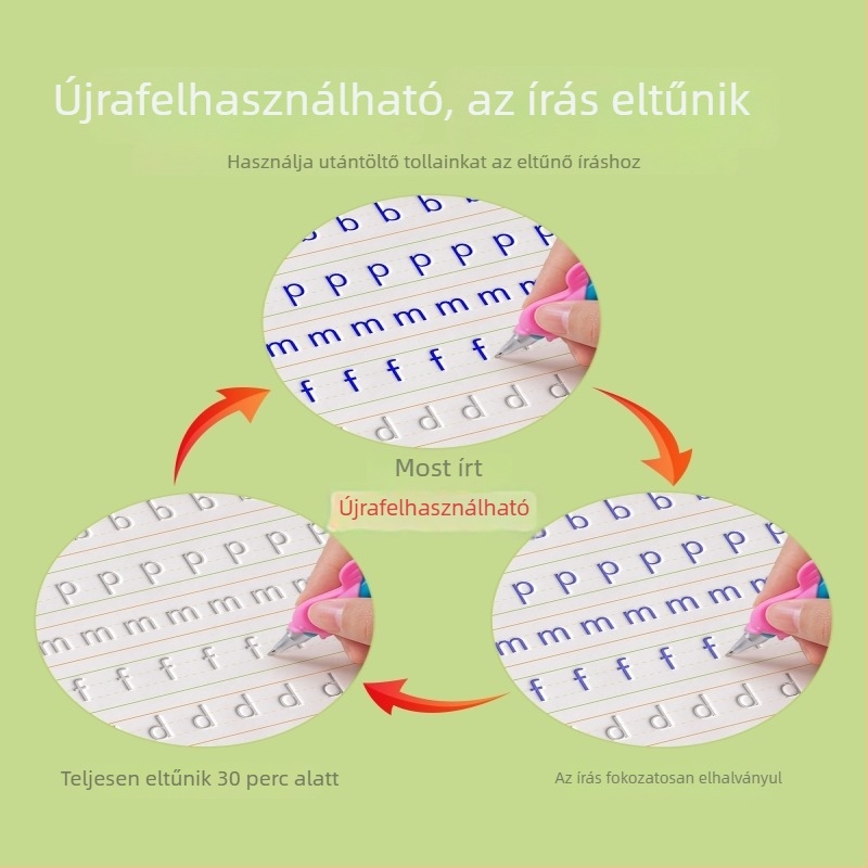 Digitális írásgyakorló könyv gyerekeknek hornyolt tollvezérléssel, kezdőknek és óvodásoknak