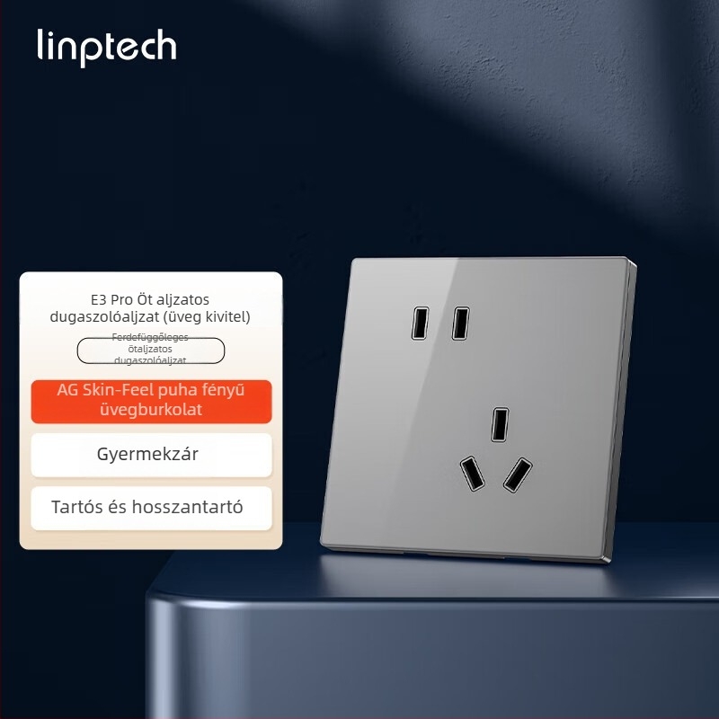 Lingpu E3ProMesh 2.0 AG üvegkapcsoló távirányítással és hangvezérléssel