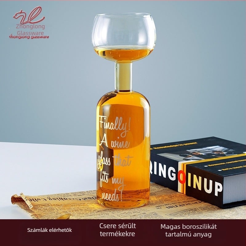 Üvegből készült vörösbor-dekanter, európai stílusú, minimalist dizájn, 701–800 ml