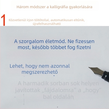 Siyuan 1-Írásgyakorlat felnőtteknek: gyakorlás kézírással normál, fél-kurzív és kurzív írásstílusokkal, kemény tollal