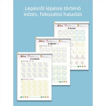 Tollírás gyakorlófüzet pontozott rácsokkal – írásgyakorlat kezdőknek