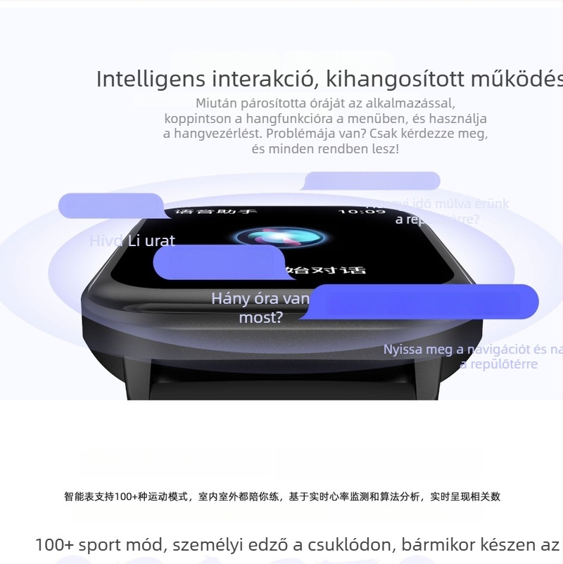 Okosóra 2025 – új modell, 2,01 hüvelykes HD kijelző, IP68 vízálló, Bluetooth hívás, sportos dizájn