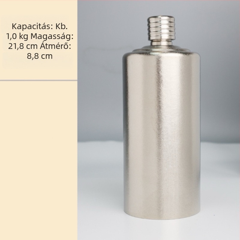 Tiszta titániumból készült borosüveg, kültéri hordozható, könnyű, zárt, 1 kg