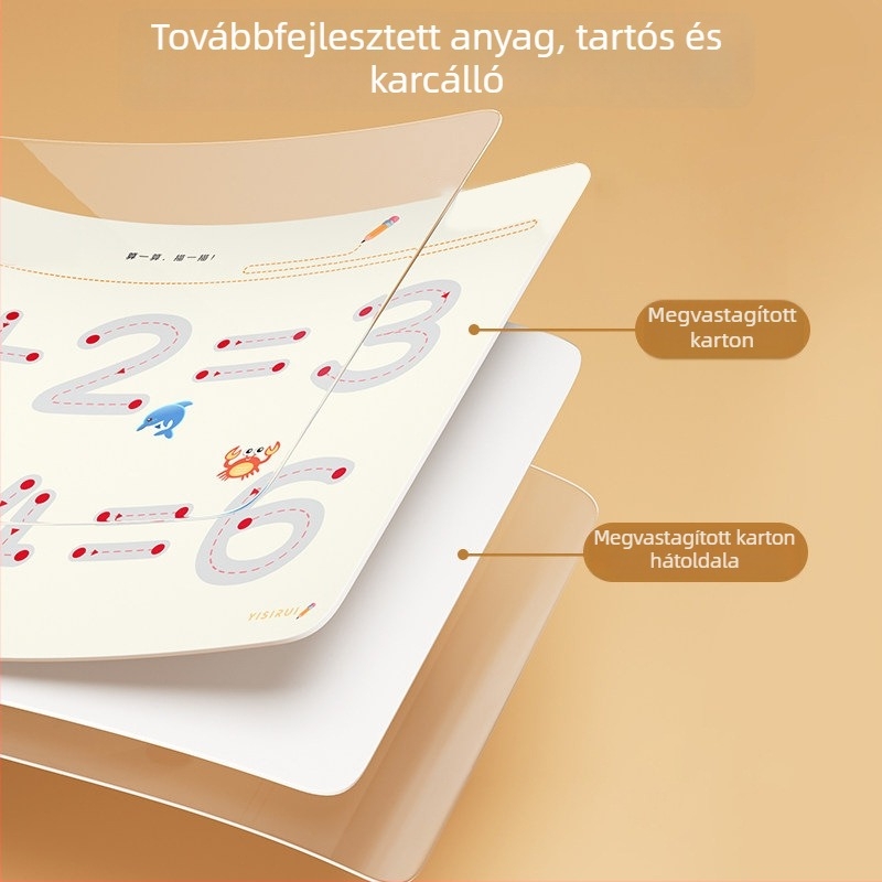 Óvoda számára tollfogás edzés – alapvető tollfogás és írásgyakorlatok, törölhető gyakorló kártyákkal
