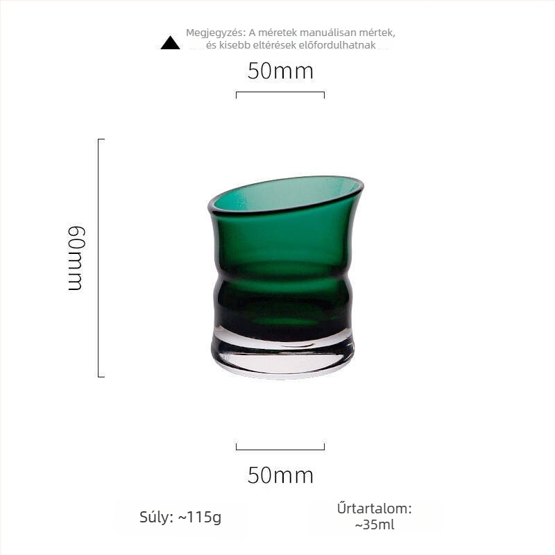 Kínai stílusú bambusz mintás szaké- és tea készlet kristályüveggel, elegáns otthoni használatra