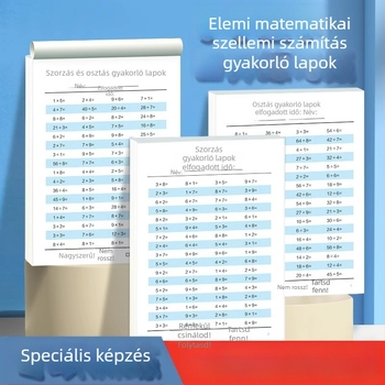 Másodikosoknak szóló szóbeli gyakorló kártyák: szorzótábla és osztás – napi gyakorlás