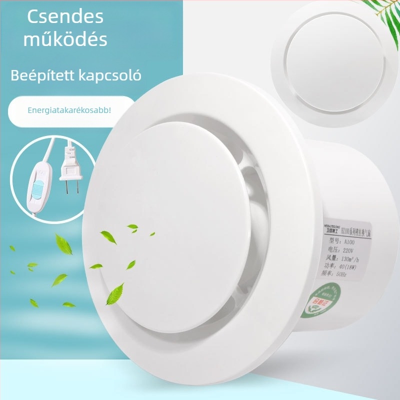 Fürdőszoba szellőztető, csendes kétirányú ventilátor, fal- és ablak típus, otthoni használatra, konyha, távirányító
