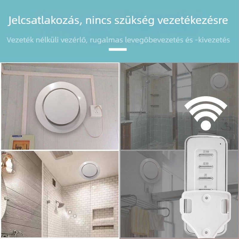 Fürdőszoba szellőztető, csendes kétirányú ventilátor, fal- és ablak típus, otthoni használatra, konyha, távirányító
