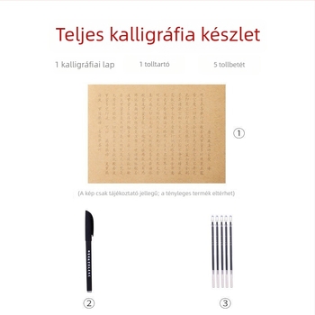 Felnőtt kezdőknek szóló kalligráfia gyakorlólap: másolólap Orchid Pavilion Preface, futóírás és nyomtatott írás