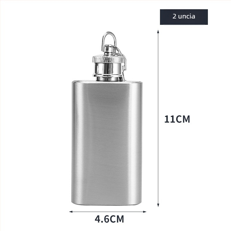 Dashun rozsdamentes acél kempingflaska kulcstartóval, 1-2 oz