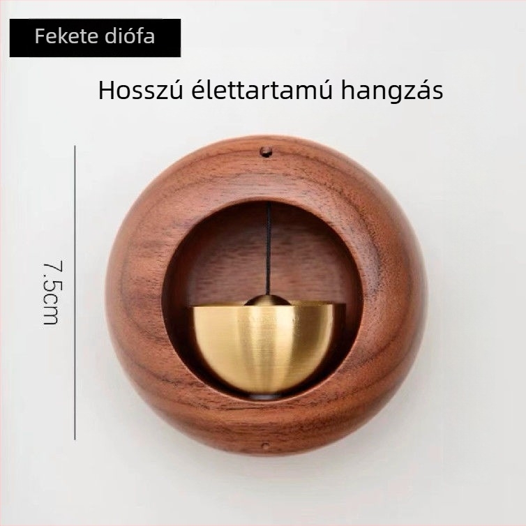 Szellem-csengő függő, öntöttvasból készült, erkély- és kertdísz, japán stílusú kulcstartó