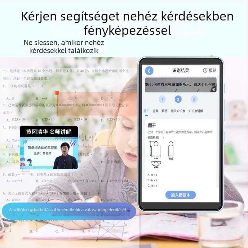 Ötödik generációs AI zseb‑tanuló eszköz angol nyelv tanulásához ismétlő és hallgatásos lejátszás funkcióval, diák tablet