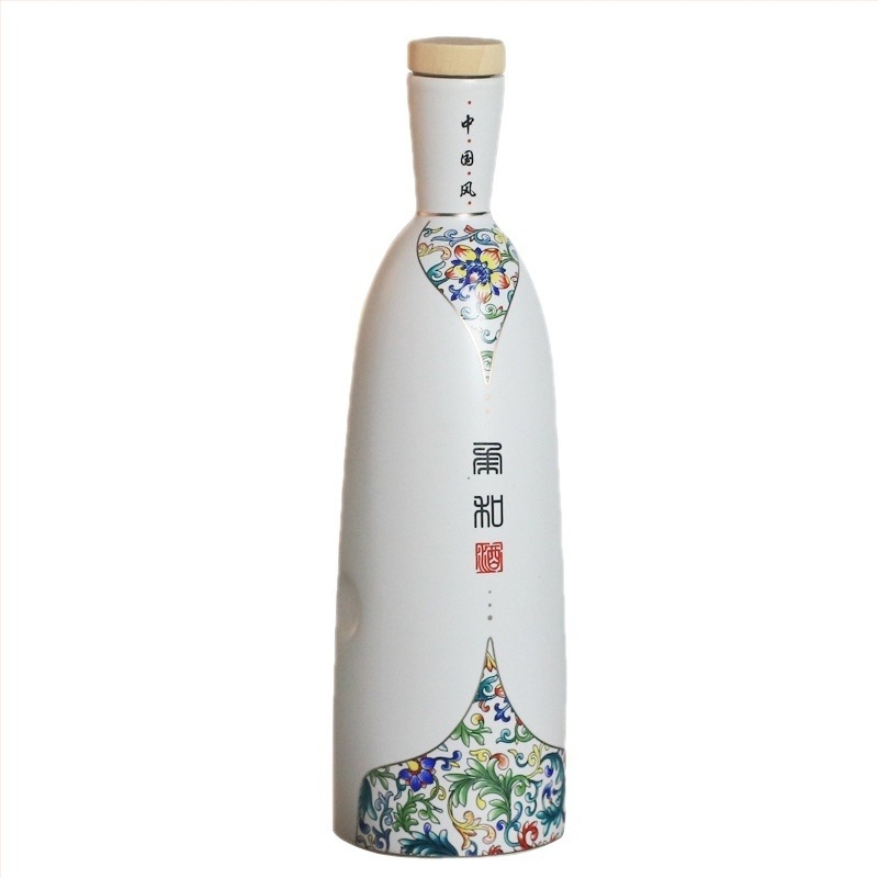 Jingdezhen kerámia italos üveg, 0,5 kg, prémium minőség, japán stílusú italkészlet ajándékdobozban