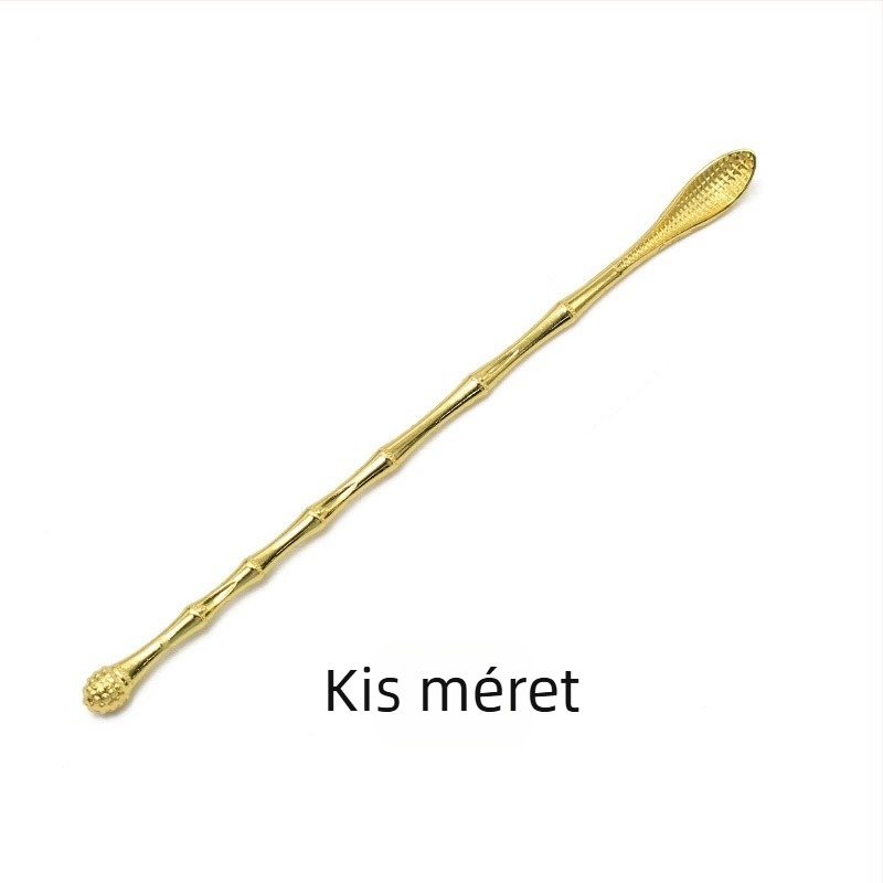 Sárgaréz teáskészlet bambusz szűrővel, teáskanállal, osztóval és melegítővel