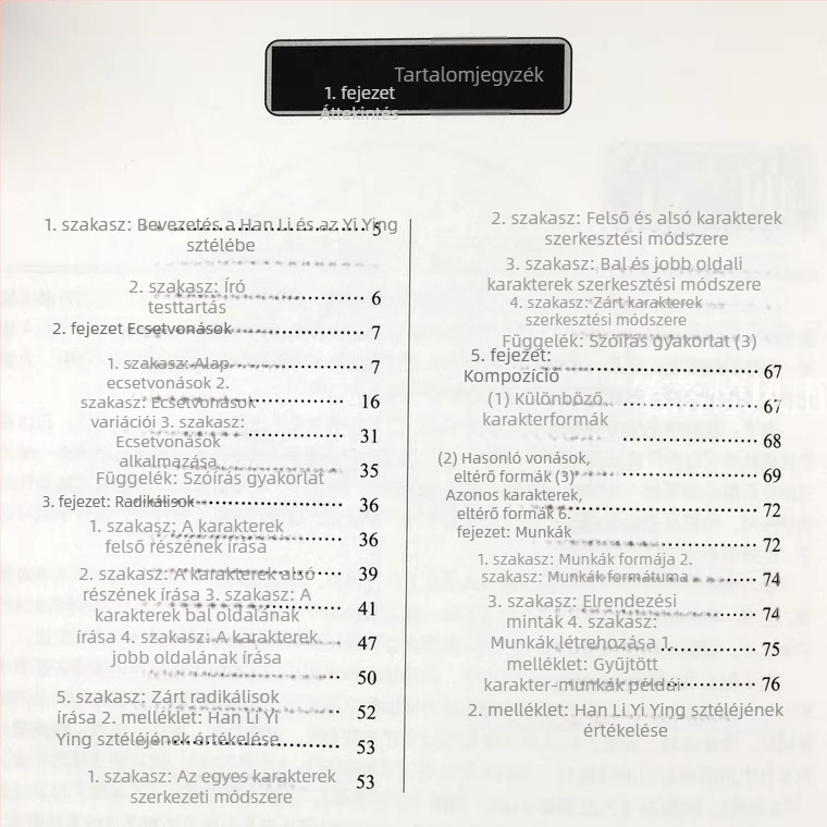 Ecsetkaligráfia gyakorlókönyv — útmutató diákoknak és felnőtteknek