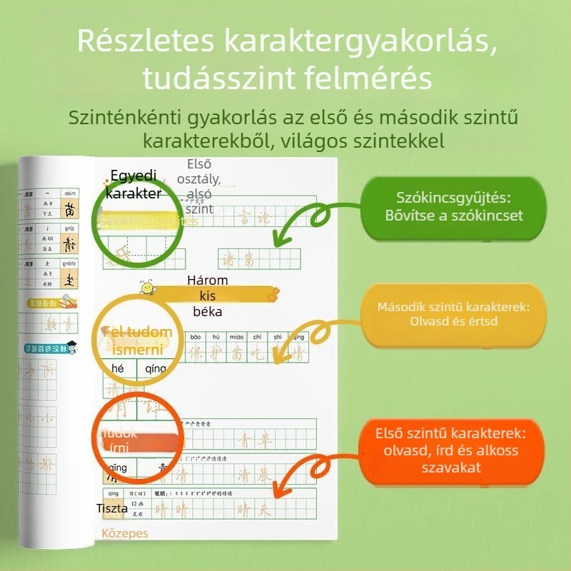 2026 Általános iskola Kínai nyelv szinkronírás gyakorlófüzet, 1–6. osztály, második félév