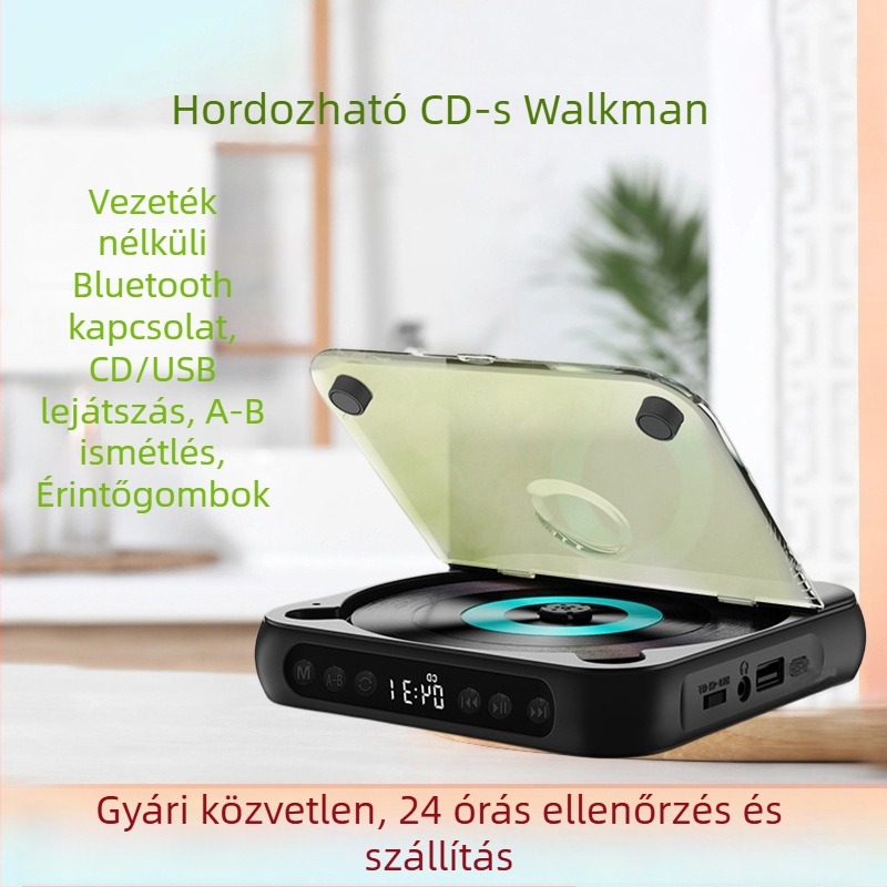 Új CD-lejátszó 2025, hordozható hangszóró, mini Walkman-stílus, diákoknak