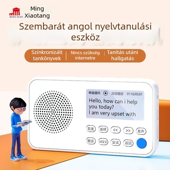 Famous School Hall angol nyelvtanulási eszköz hallgatáshoz, szinkronban a tankönyvekkel, hordozható MP3 felvevő és lejátszó, modell K15