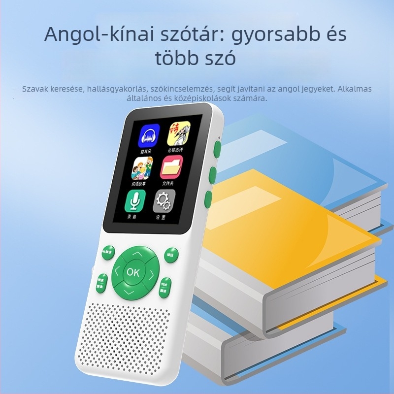 Angol nyelvtanuláshoz készült zseblejátszó tankönyv-szinkronnal, általános- és középiskolás diákok számára