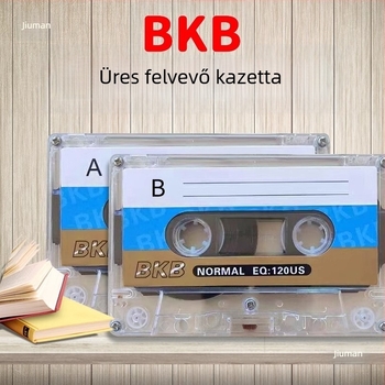 Új, 60 perces üres kazetta BKB ismétlő-felvevővel angol tanuláshoz