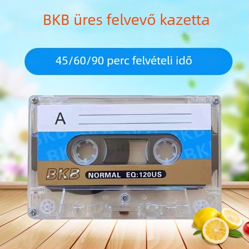 Új, 60 perces üres kazetta BKB ismétlő-felvevővel angol tanuláshoz
