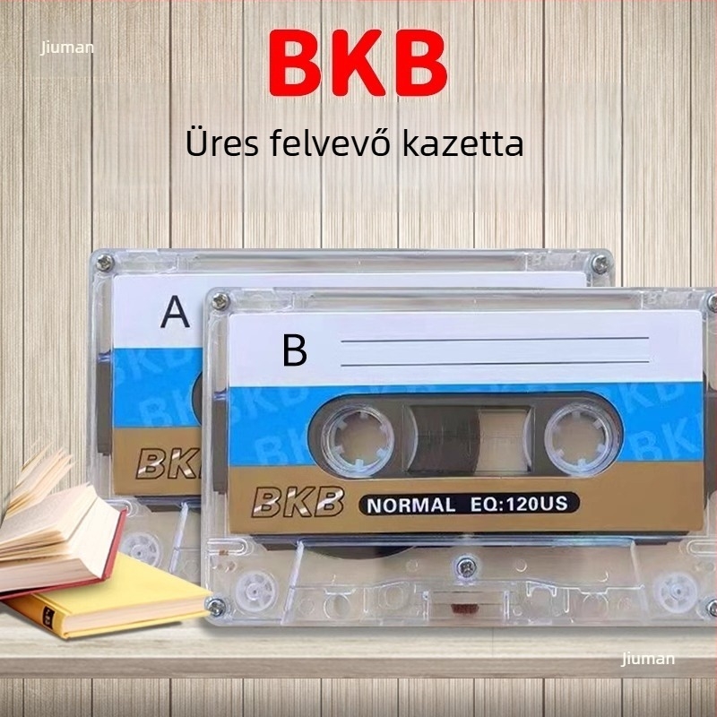 Új, 60 perces üres kazetta BKB ismétlő-felvevővel angol tanuláshoz