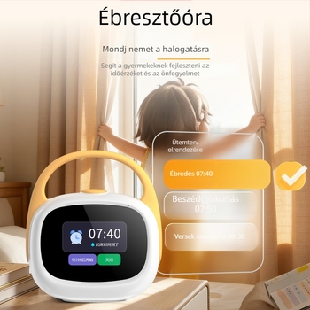 Time Treasure gyermekeknek szóló intelligens AI ébresztőóra – interaktív ébresztés és tanulás