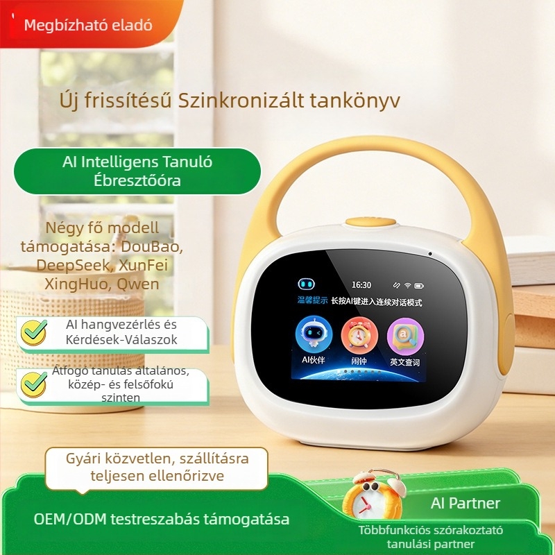 Time Treasure gyermekeknek szóló intelligens AI ébresztőóra – interaktív ébresztés és tanulás