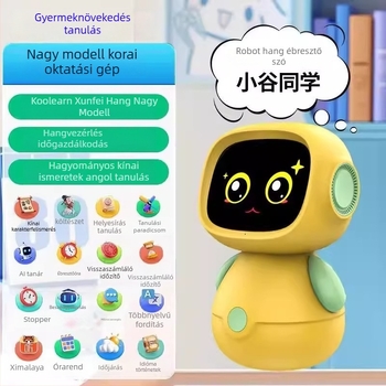 Új gyerekeknek szóló korai oktatási eszköz érintőképernyővel a tanuláshoz, Wi‑Fi okos ébresztő és AI nagy modellű beszélgető robot