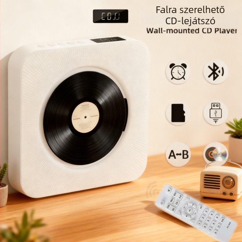 Személyre szabott, átlátszó burkolatú CD lejátszó sztereóval, angol nyelvi ismétlő eszköz diákok számára