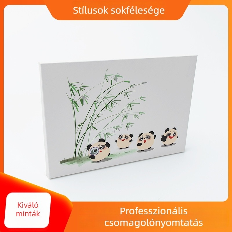 Személyre szabható csomagolódoboz blind box dizájnnal, üres tabletához készült doboz, két részes doboz színes nyomtatással, digitális csomagolás