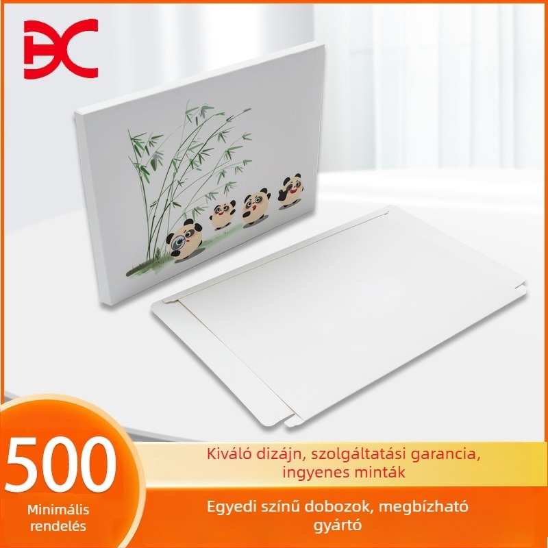 Személyre szabható csomagolódoboz blind box dizájnnal, üres tabletához készült doboz, két részes doboz színes nyomtatással, digitális csomagolás