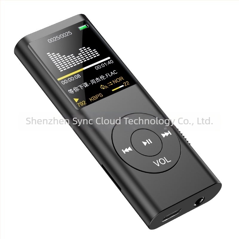 Bluetoothos MP4 lejátszó MP3 funkcióval, 1,44 hüvelykes színes kijelző, hordozható külső hangszóró és TF-kártya foglalat