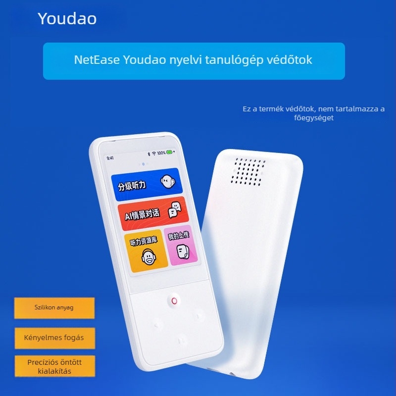 Szilikon védőtok NetEase Youdao hallási és tanulási készülékhez, visszajátszó egységgel, vízálló burkolat