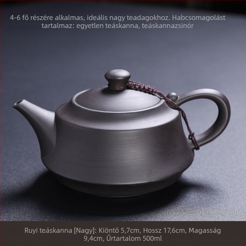 Kézzel készített lila színű homok agyag teáskanna nagy kapacitással és golyós szűrővel, retro stílusú, otthoni és irodai használatra