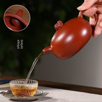 Yixing kézzel készített lila homok teáskanna – mesteri Kung Fu teáskészlet (Dahongpao stílus)