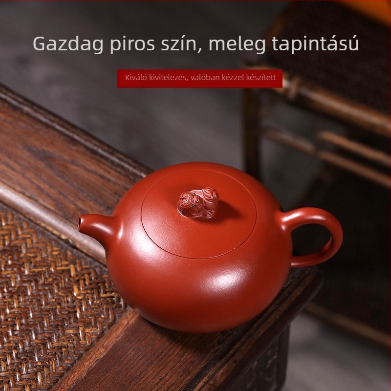 Yixing kézzel készített lila homok teáskanna – mesteri Kung Fu teáskészlet (Dahongpao stílus)