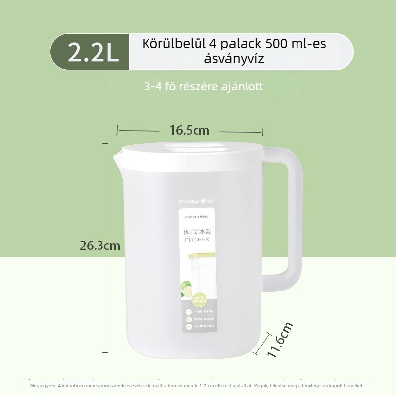 Camellia Hidegvíz-kanna – átlátszó műanyag, hőálló, nagy kapacitás hideg teához és gyümölcsléhez