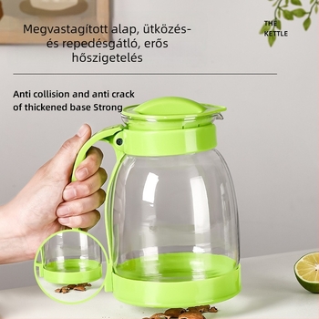 Nagy kapacitású üvegvízforraló készlet – hőálló teáskannával otthoni használatra