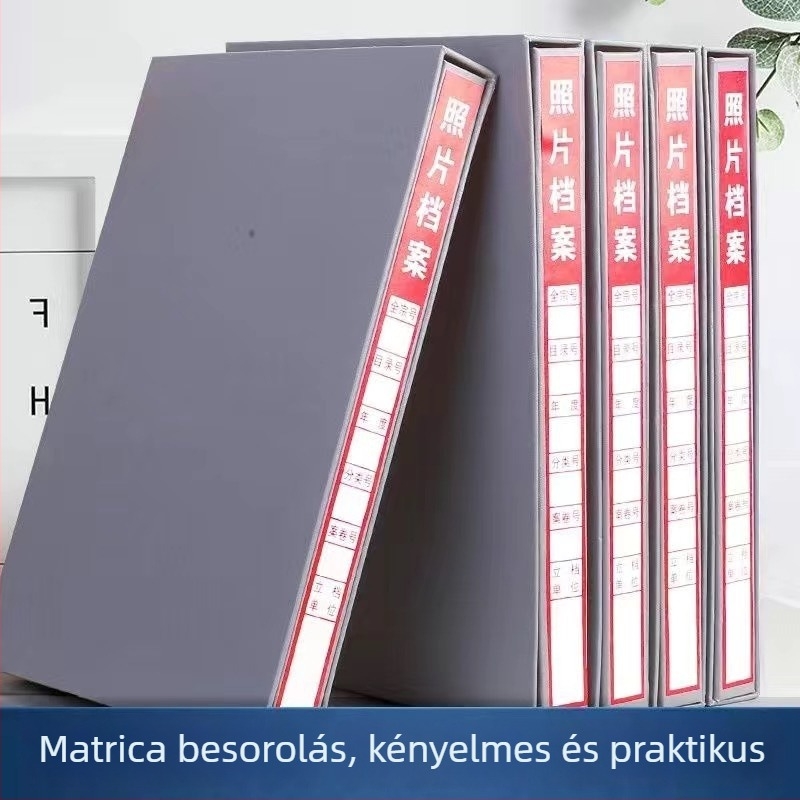 Szürke fényképarchívum 5, 6, 7 és 9 hüvelykes méretekhez – mérnöki doboz CD-tároláshoz, nemzeti szabvány